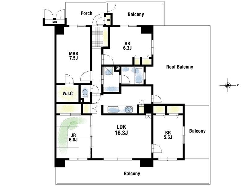 【CASA】メロディーハイム茨木パークアヴェニュー 間取図・土地図