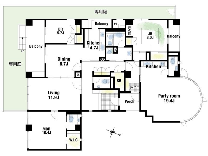 フローラ芦屋フラット 間取図・土地図