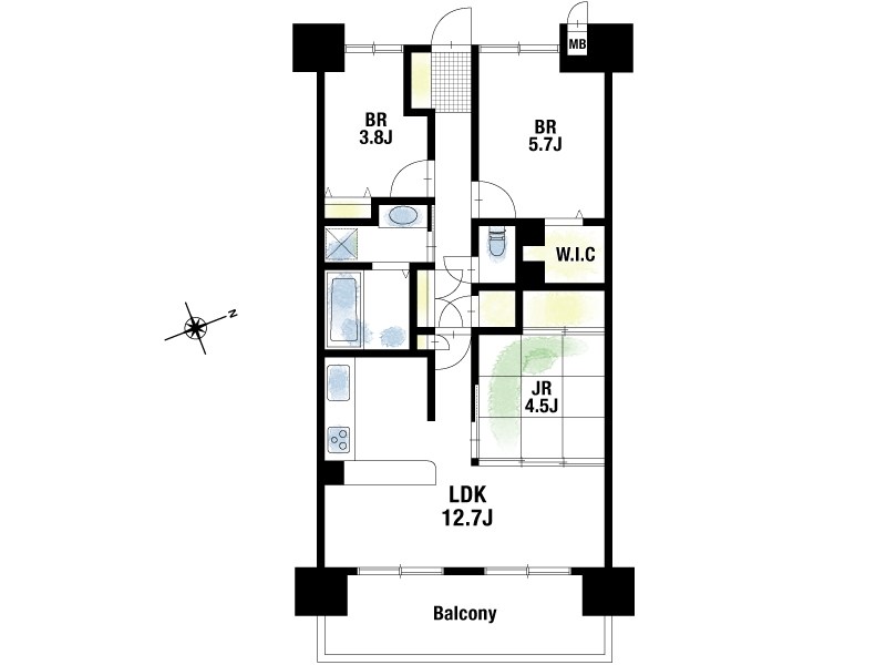 【CASA】ライオンズマンション千里丘ガーデンシティ 3LDKとファミリーにピッタリの間取り。