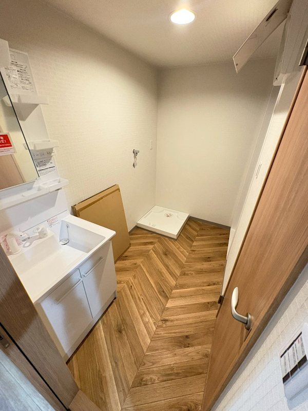 豊中緑丘パークマンション 収納付で洗面用具等も散らからず、スッキリ！