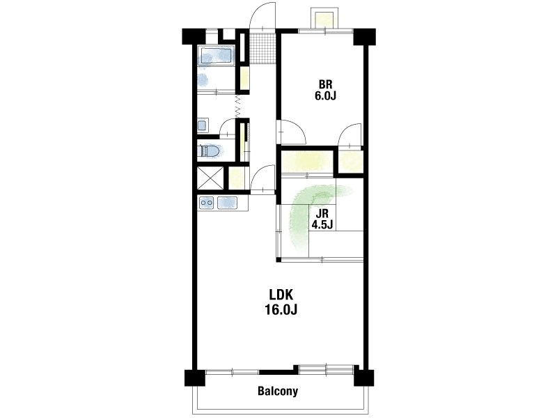 【CASA】高槻ファミリーハイツB棟≪即日内覧可能、リフォームプランご提案します！≫ 4階部分、南向きバルコニーに付き陽当たり通風良好◎