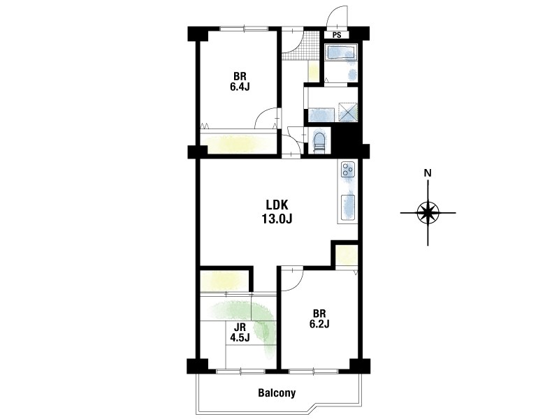【CASA】春日丘グリーンハイツB棟 間取図・土地図