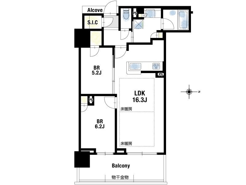 【CASA】 プラウド阪急塚口駅前 【間取り図】お気軽にお問い合わせください。