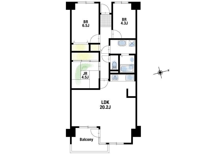 【CASA】イトーピア逆瀬川マンション 間取図・土地図