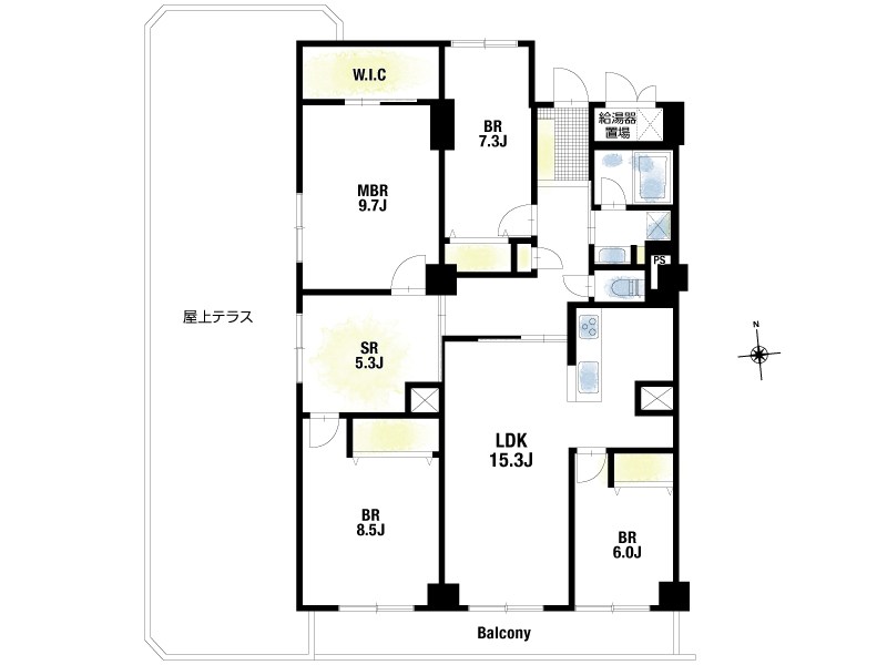 【CASA】ユニハイム高槻 間取図・土地図