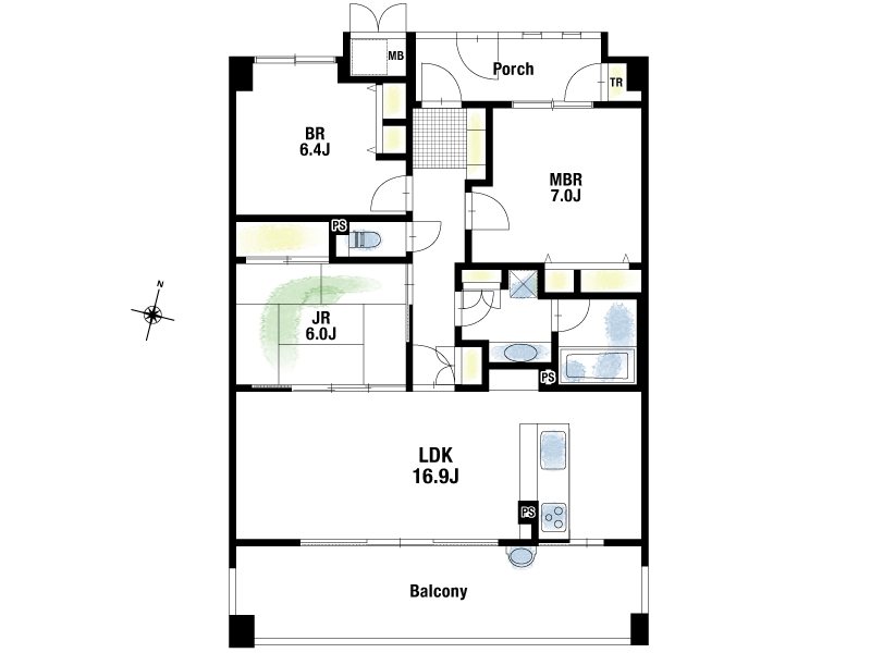【CASA】パレロワイヤル宝塚 3LDK・専有面積80㎡超