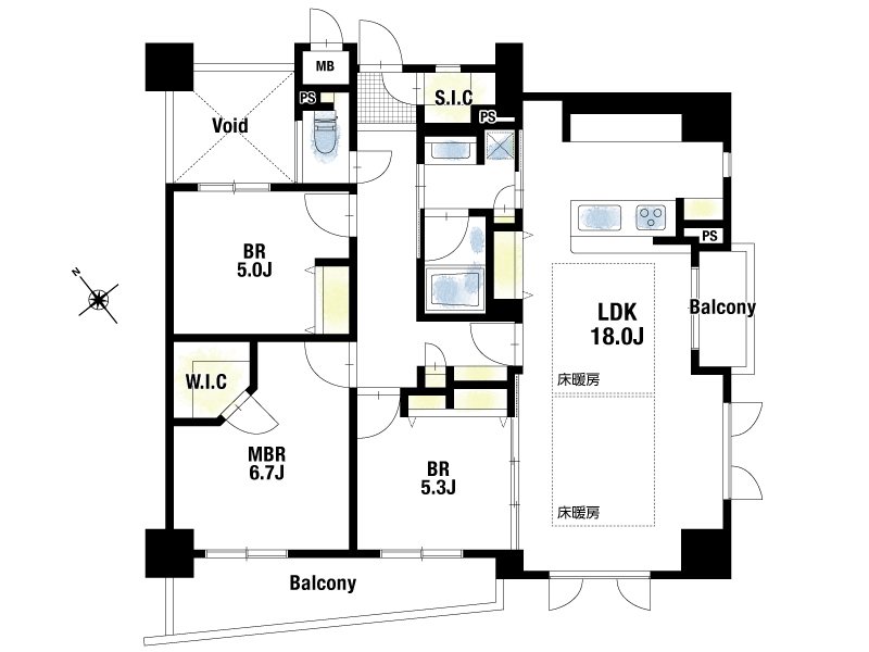 【CASA】グラン・ブルー宝塚 間取図・土地図