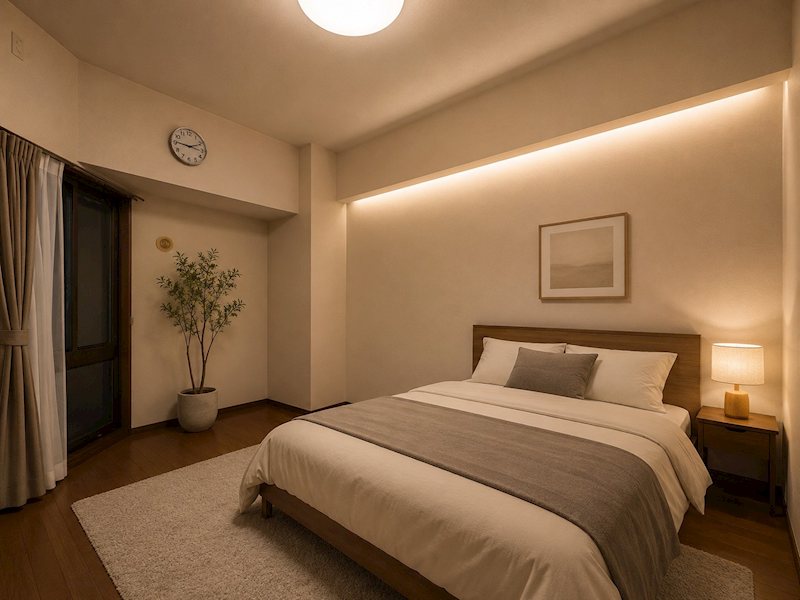 【CASA】セントラル茨木ヒルズウイング 【洋室】※画像はAI生成により小物の削除および家具の設置を行っており、実際の仕様・形状・色味とは一部異なる場合がございます。