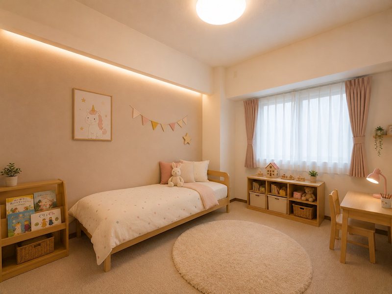 【CASA】セントラル茨木ヒルズウイング 【洋室】※画像はAI生成により小物の削除および家具の設置を行っており、実際の仕様・形状・色味とは一部異なる場合がございます。